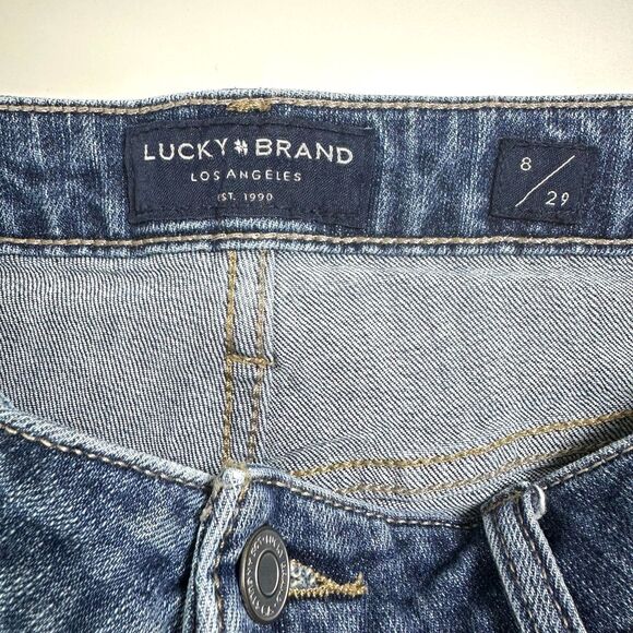 Lucky Brand The Roll Up Denim Jean Shorts Women’s Size 8/29 Medium Wash Cuffed - Picture 4 of 7